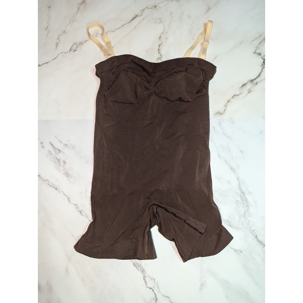 Skims Sculpting Mid Thigh‎ Bodysuit Espresso Brown Shapewear 3X Size